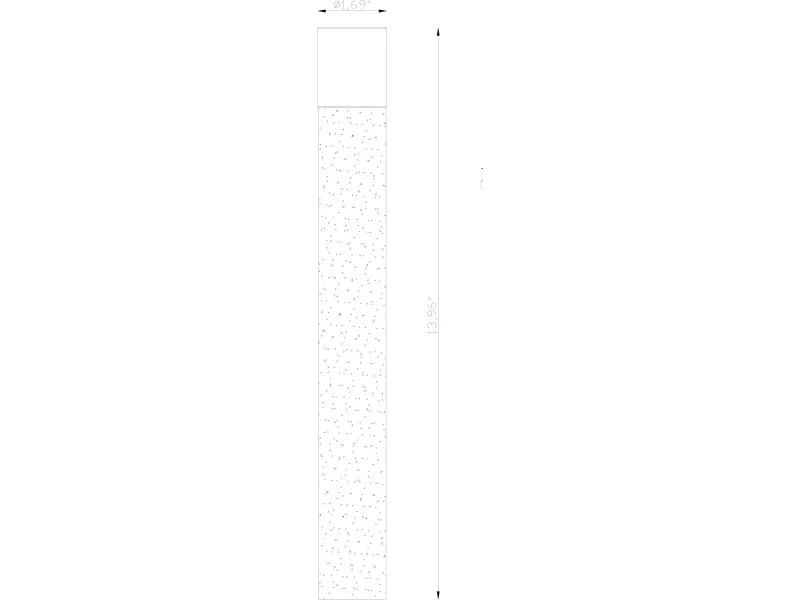 Accessory, Glass, Micro, 13"; Frosted Rod