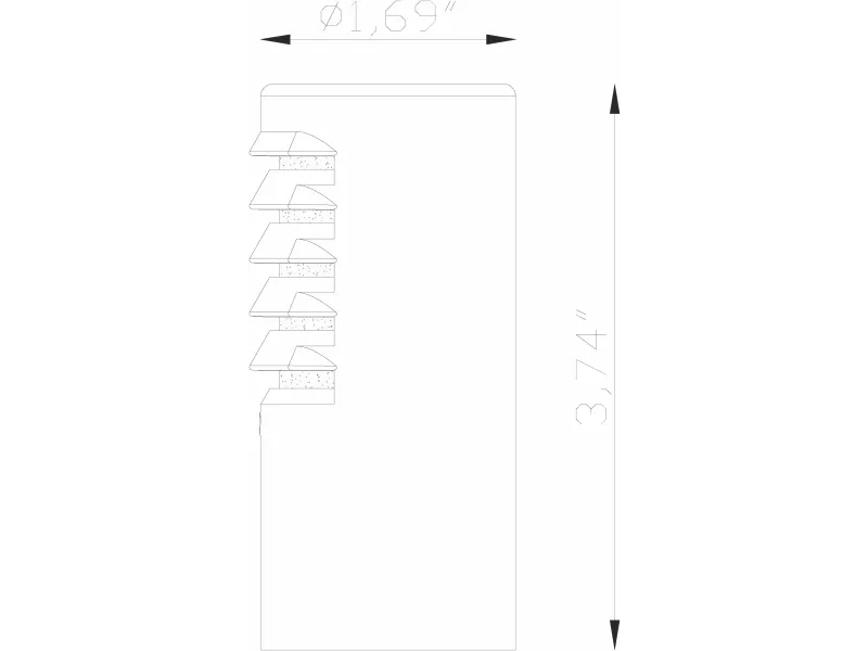 Accessory, Brass Micro Path Light Bollard Cap Cover, 100° Louvered