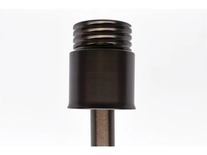 a black and silver cylindrical object