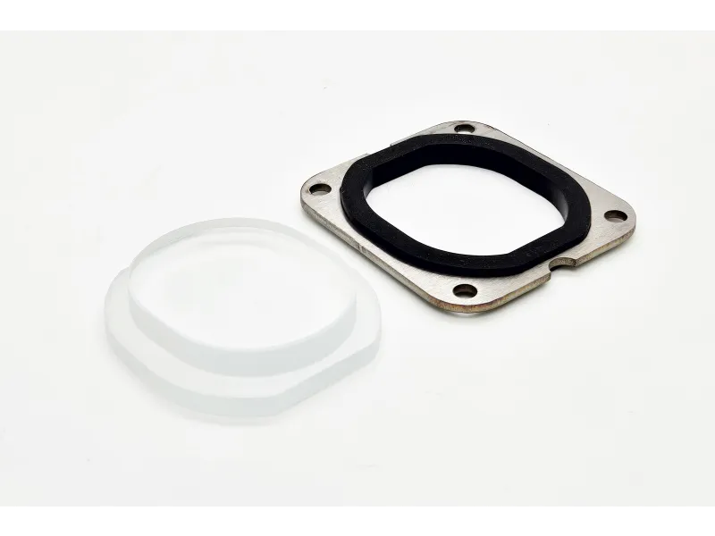 a white circular object with a black circle around it