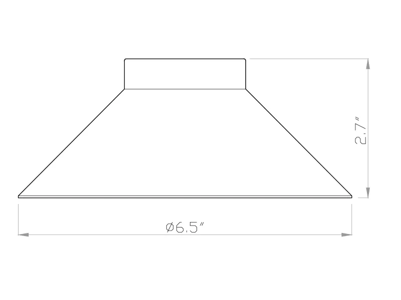 Accessory, Aluminum - Black, Standard, Area Light Hat, Flat Top Dome