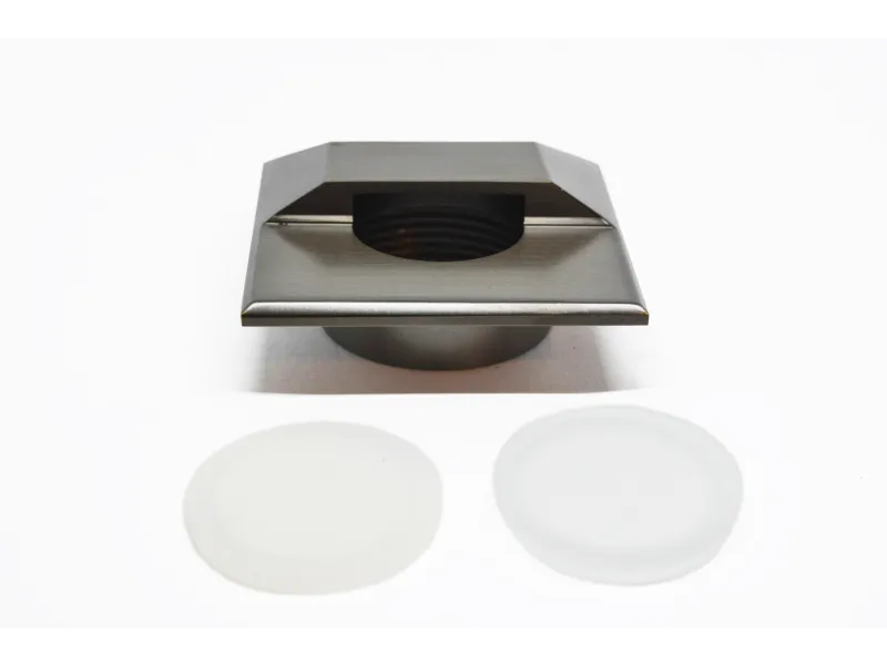 a silver and black speaker