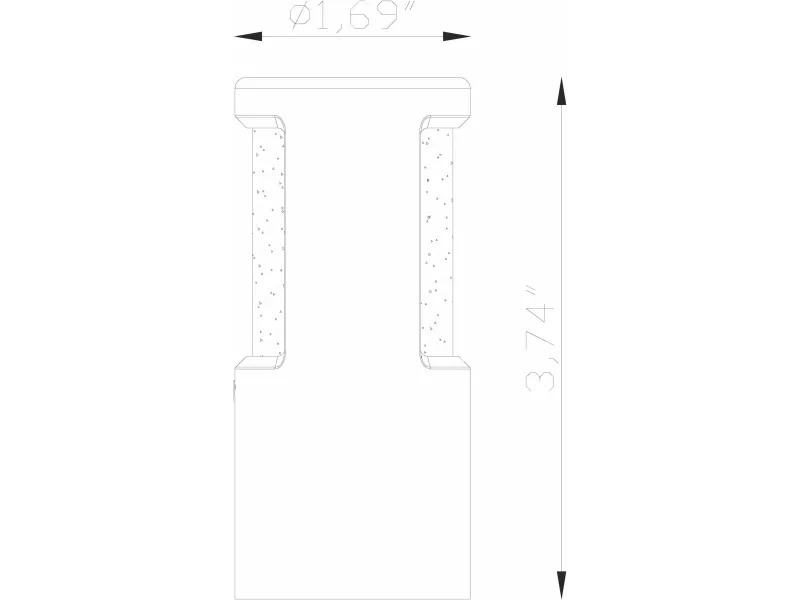 Accessory, Brass - Black, Micro, Bollard Cap, (2) 90° Openings