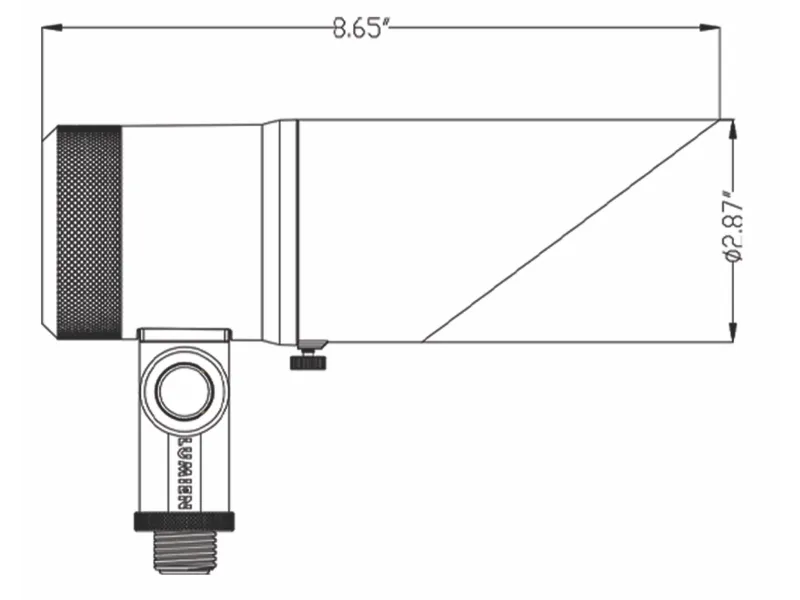 Bronze Aluminum Down Light, 15 Watts, Standard Dimming, 10-15V, 1000 Lumens, 3000K, Includes Includes 40° Beam Spread Lens