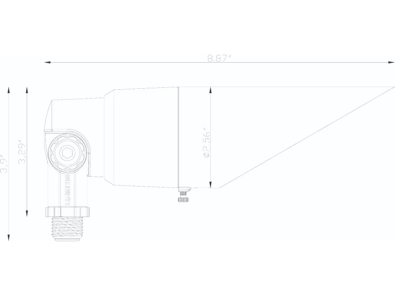 Brass Down Light, Modular Light Source, 5W, 350 Lumens, 2700K, Includes: (3) Beam Spread Lens (15, 38, 60 Degrees)