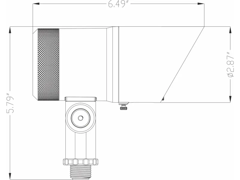 Black Aluminum Spot Light, 15 Watts, Standard Dimming, 10-15V, 1200 Lumens, 3000K, Includes Includes 40° Beam Spread Lens
