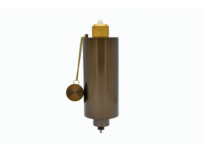 a gold and black lamp