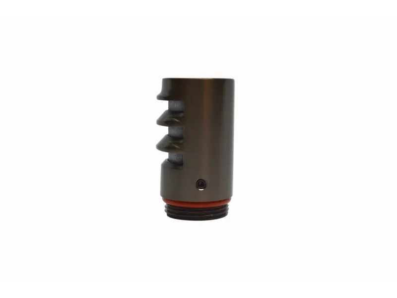 a black and red metal object
