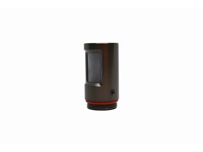 a black and red speaker