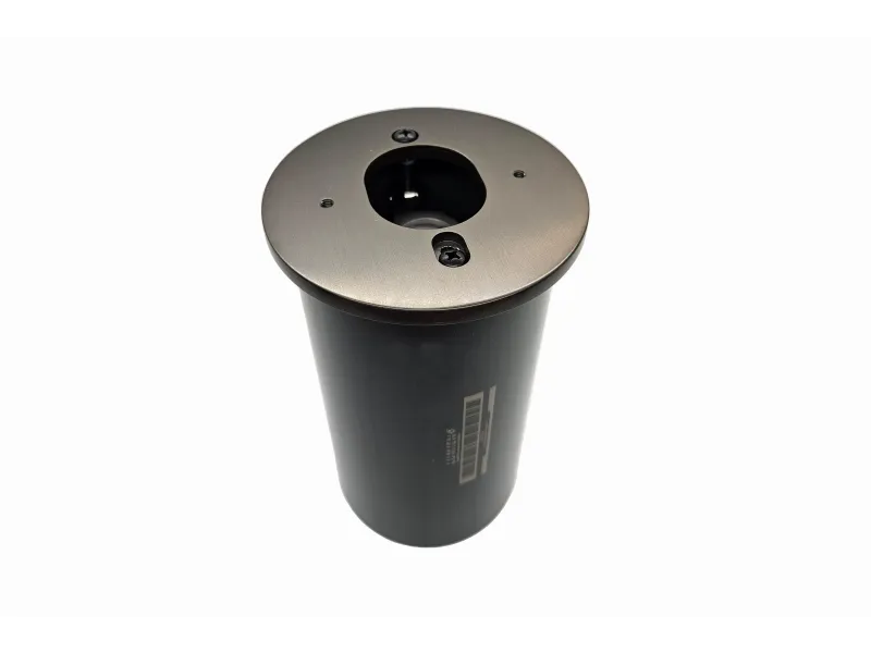 a black speaker with a white background