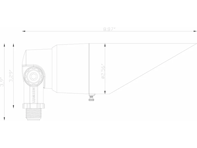 Brass Down Light, Modular Light Source, 10W, 550 Lumens, 2700K, Includes: (3) Beam Spread Lens (15, 38, 60 Degrees)