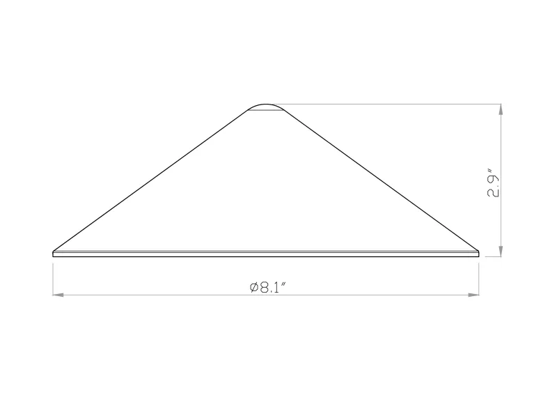 Accessory, Aluminum - Black, Standard, Area Light Hat, Triangular