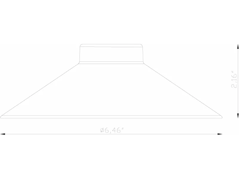 Accessory, Brass Micro Shade Component, Flat Top Dome