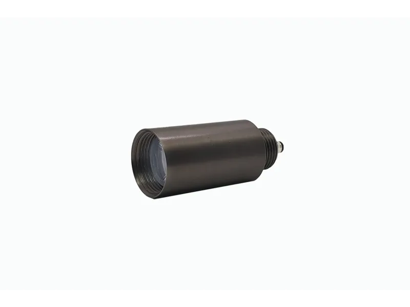 a black and silver flashlight
