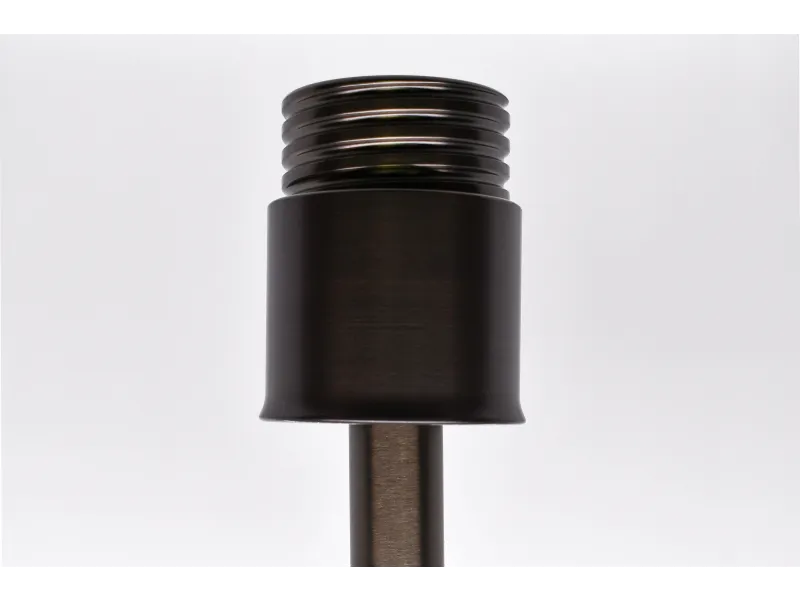 a black and silver speaker