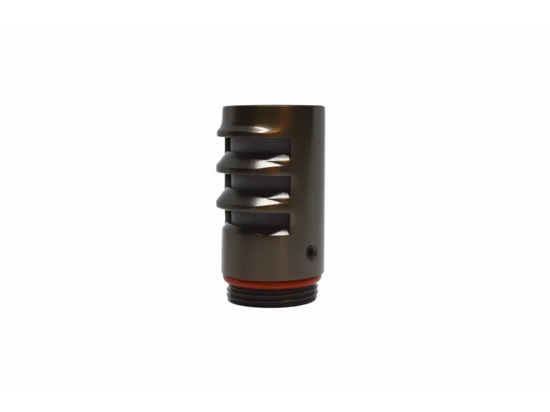 a black and red metal object