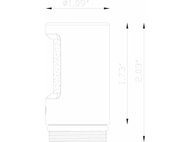Accessory, Brass Nano Path Light Bollard Component, (1) 90° Opening
