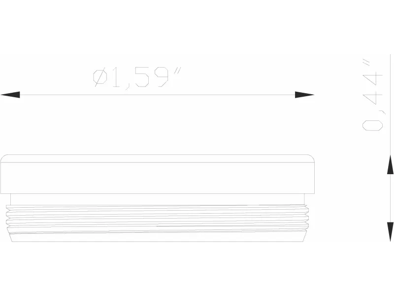 Accessory, Micro, Threaded Flat Closure for Pendants