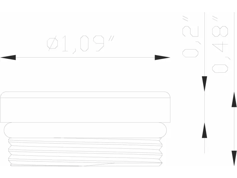 Accessory, Nano, Threaded Flat Closure for Pendants