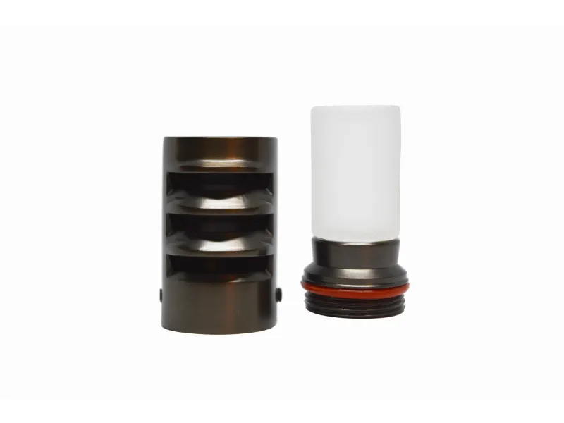a few black and silver cylindrical objects