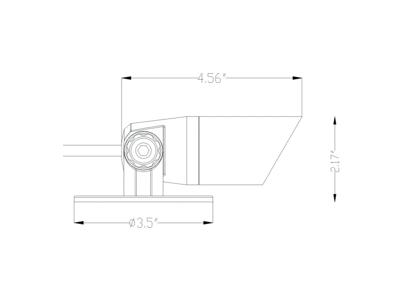 Full Assembly w/ 5.5 Watt Micro Light Source, Underwater 30 Degree Uplight Shroud - Raw Finish, 254 Lumens, 3000K