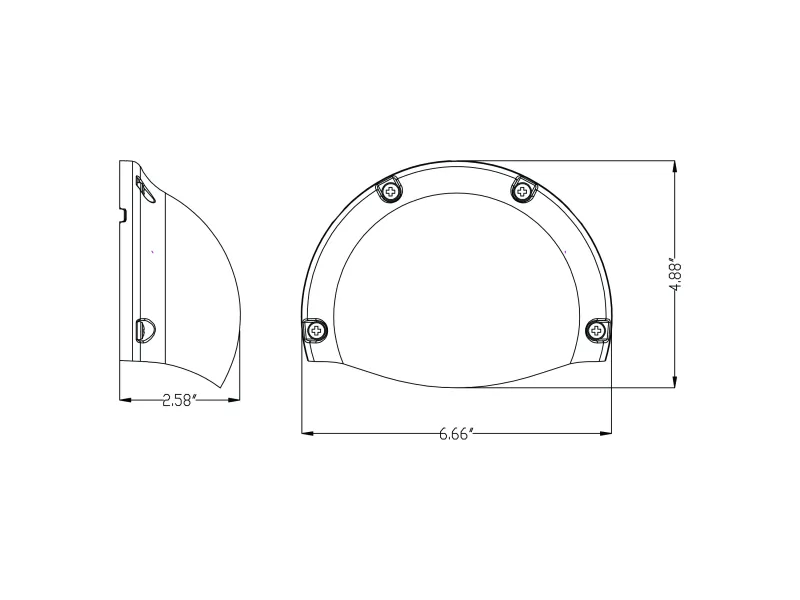 Full Assembly w/ 5.5 Watt Micro Light Source, Surface Mount Shell Enclosure - Antique, 275 Lumens, 2700K