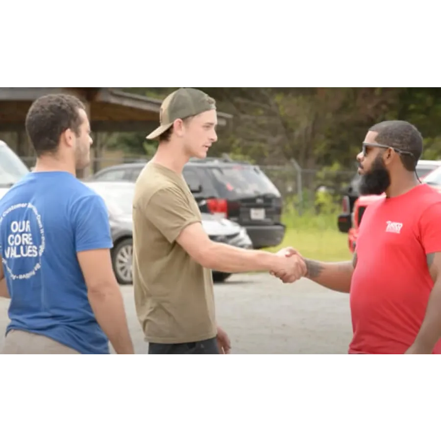 a group of men shaking hands