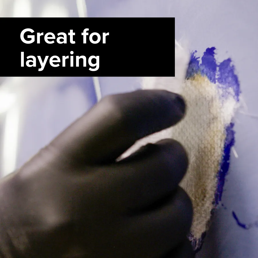 a hand with a blue and white glove on it's hand
