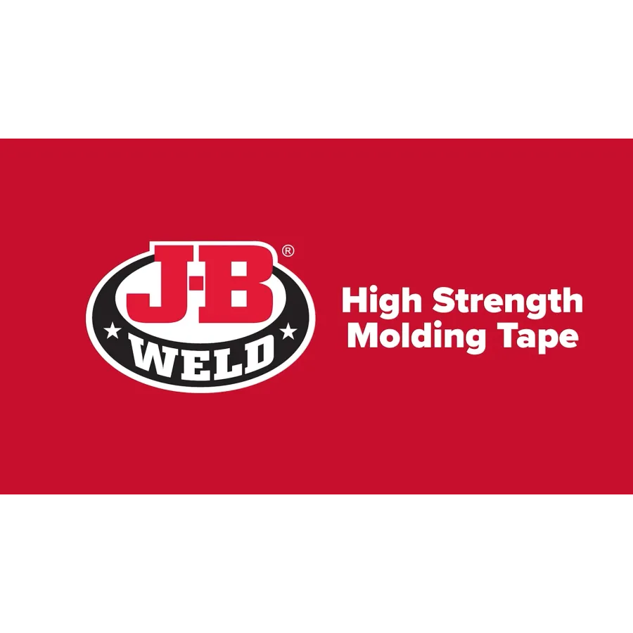 J-B Weld logo on red background with text High Strength Molding Tape