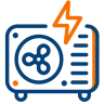 Heat pump HVAC service icon