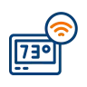 Smart thermostat HVAC control icon
