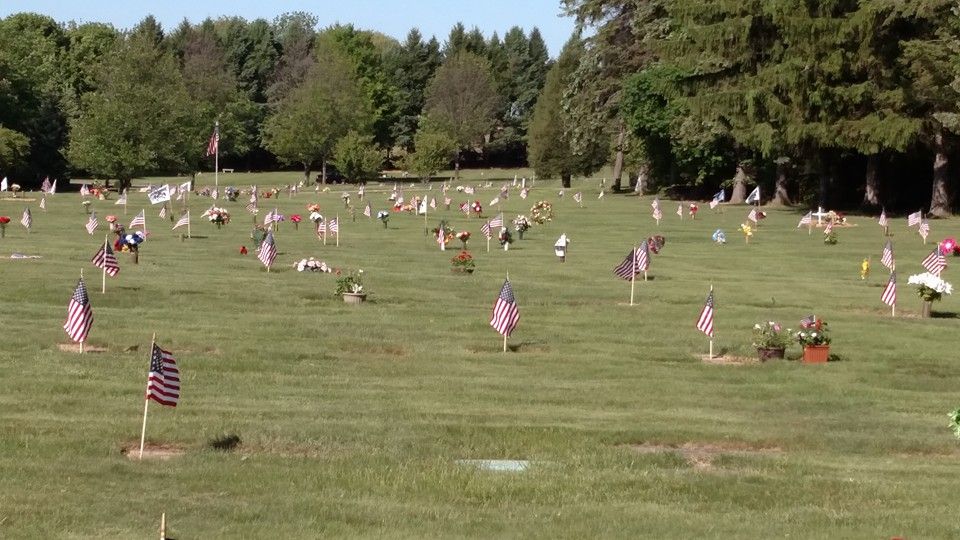 The grounds of Mark D. Heintzelman Funeral Home in State College, PA