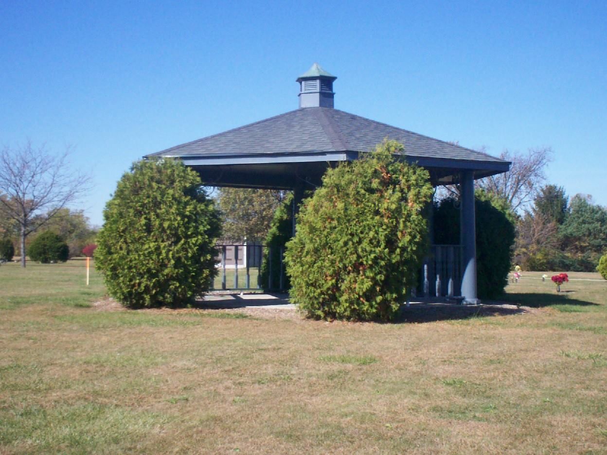 A structure at Zerkle Funeral Home in Tipp City, Ohio