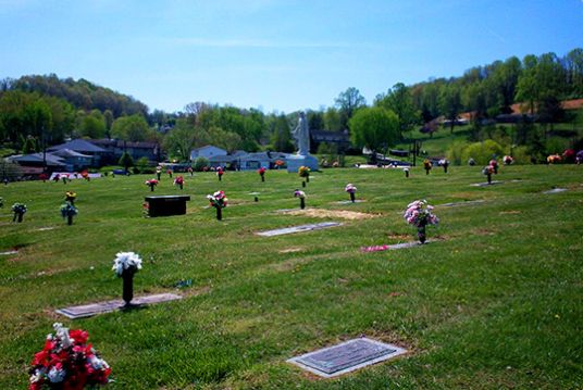 The grounds at Long and Fisher Funeral Home at Sissonville, WV
