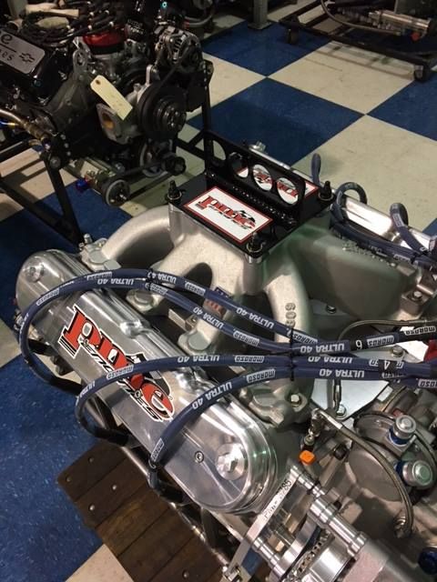 a closeup of a race car motor