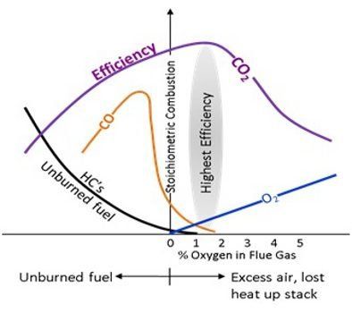 The Stoichiometric Combustion Curve infographic