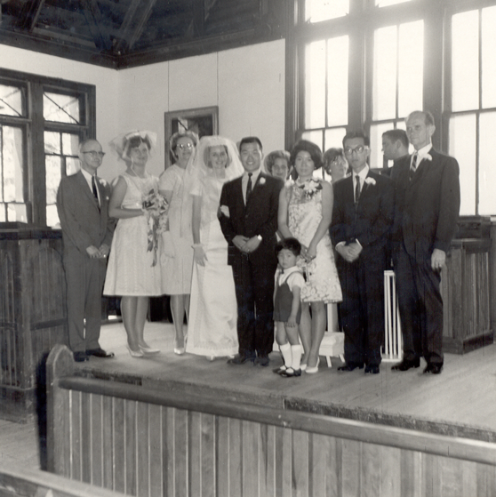 Wedding photo at Barnwell Chapel