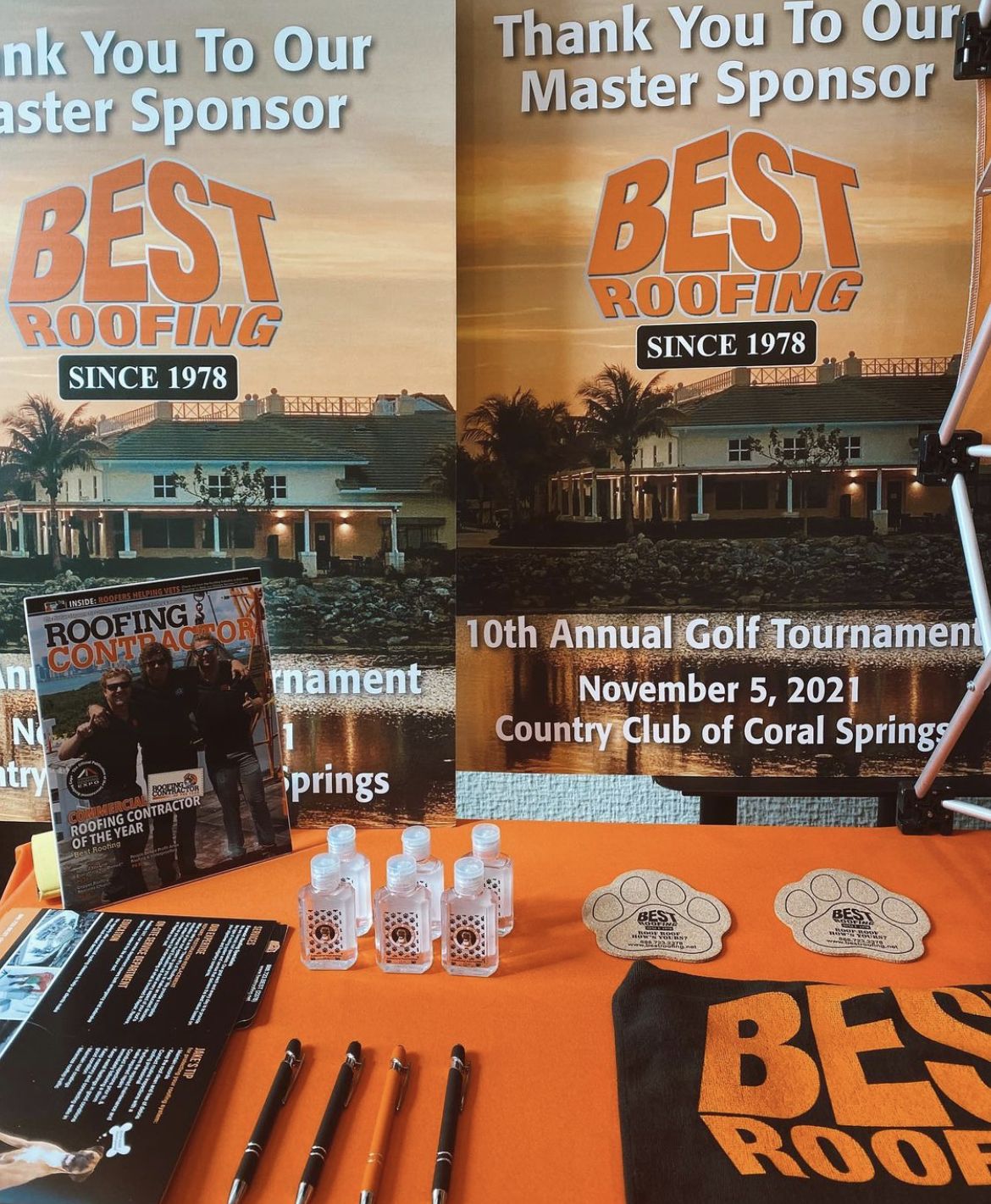 Our booth at the IFMA Golf Tournament