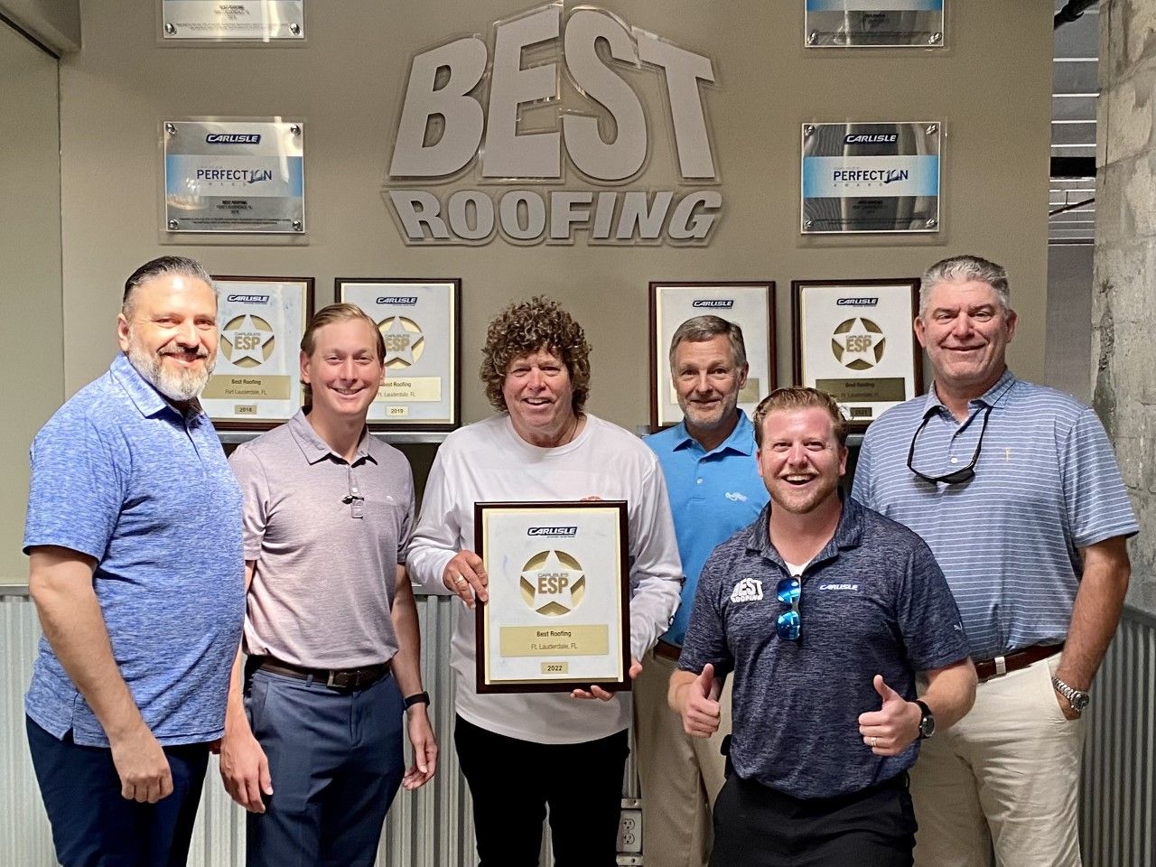 Best Roofing receives 2022 Carlisle Roofing Excellence award