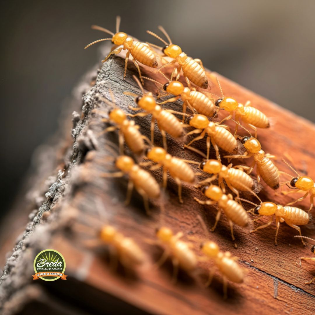 cluster of termites on the edge of a piece of wood carpenter ants or termites in Dunwoody GA