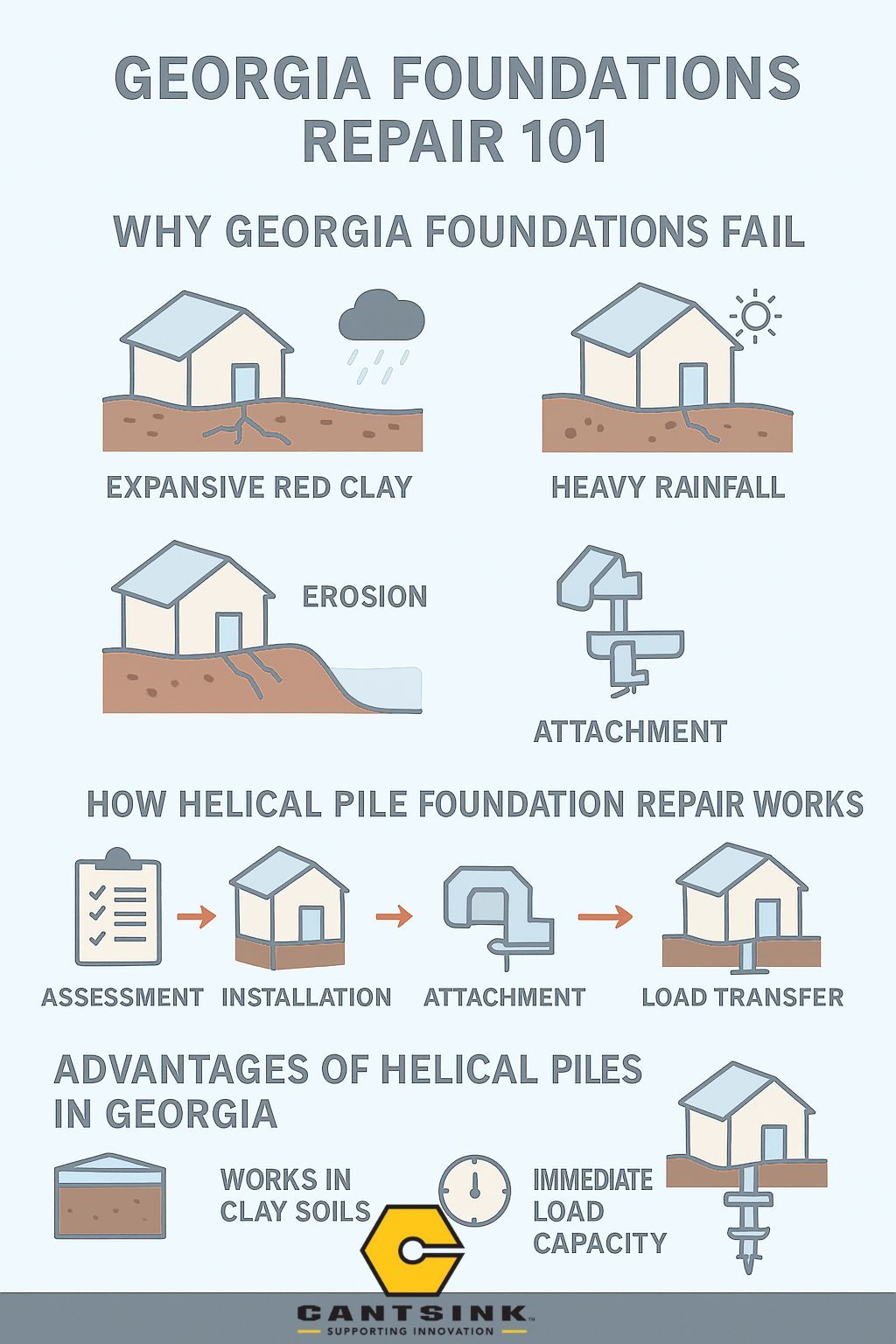 Georgia Foundation Repair with Cantsinkk LLC