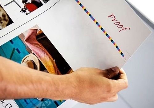 A printed hard copy proof for a printing project