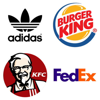 Four example of corporate logos