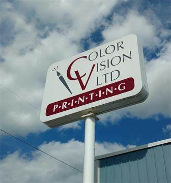 Factory Sign at Color Vision Printing 