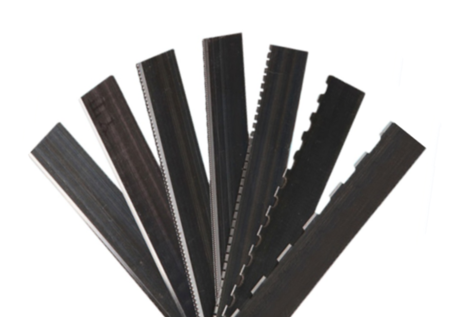 An assortment of seven die-cutting blades