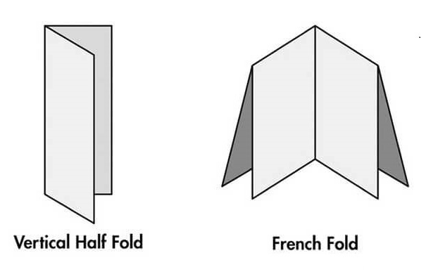 Vertical Half Fold and French Fold Illustrations