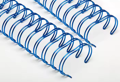 Two Wire-O Binding spines in the color blue