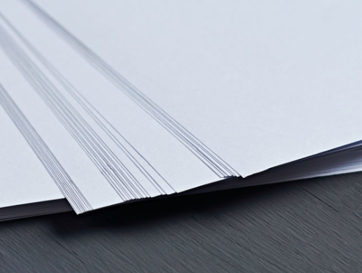 A stack of white paper sheets