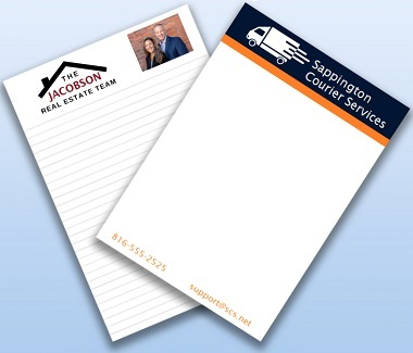Example of a Lined notepad and an Unlined notepad