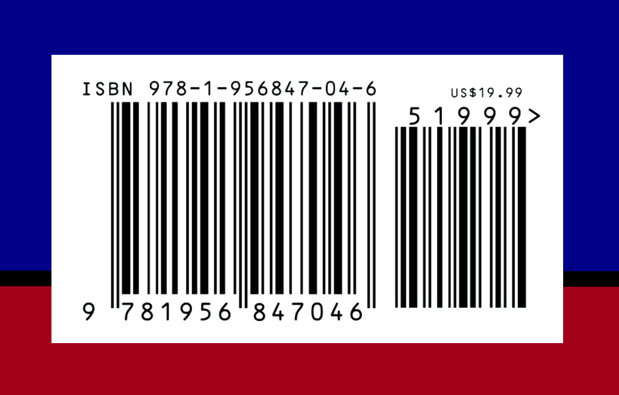 An example of a book's ISBN barcode and Price barcode 